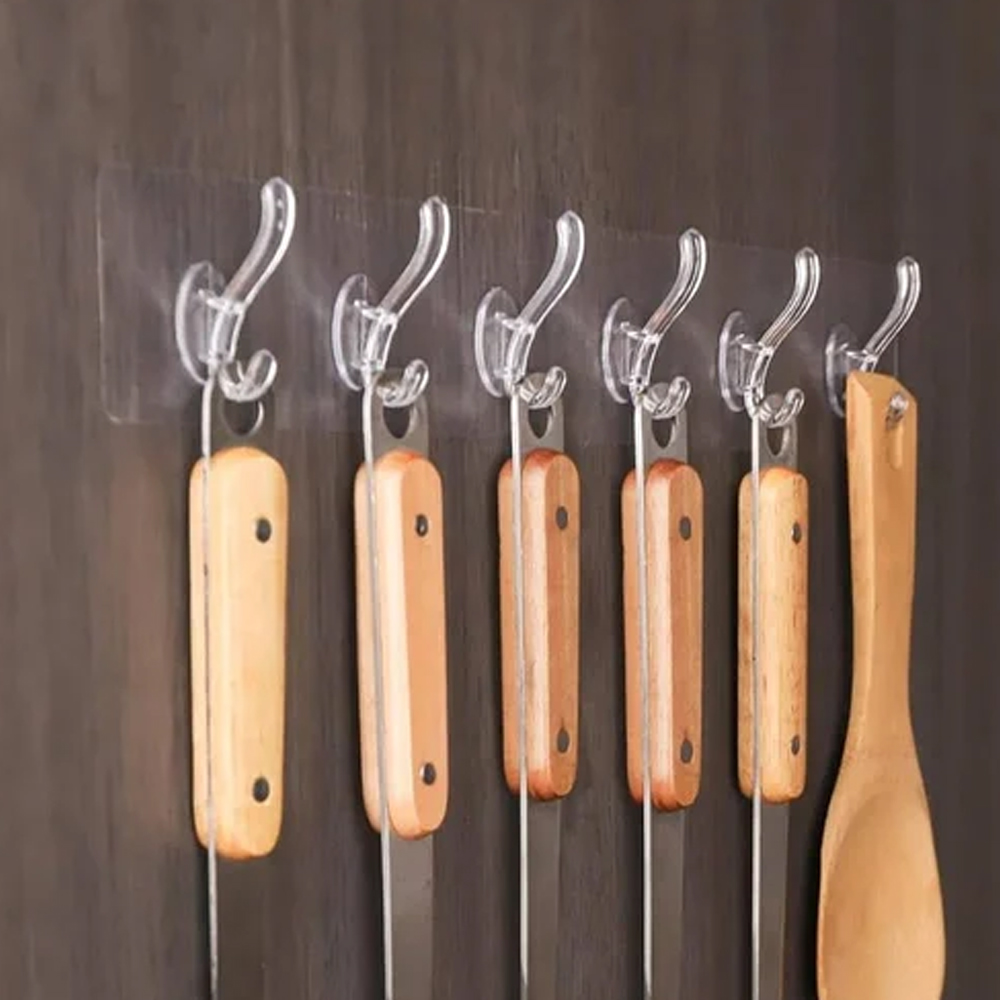 Set Adhesive Sticker For Kitchen Bathroom Hook Rail